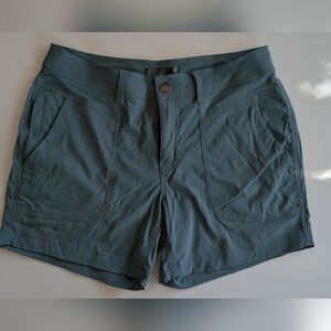 Teal Utility Shorts with Front Pockets